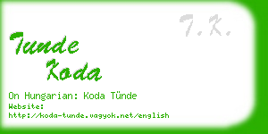 tunde koda business card