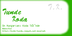 tunde koda business card